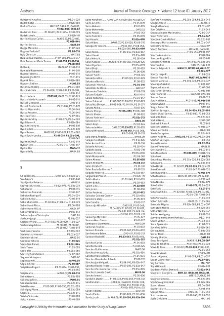 Journal Thoracic Oncology