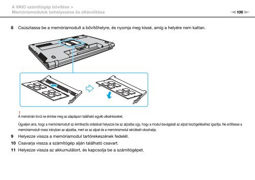 Sony VPCF12S1E - VPCF12S1E Istruzioni per l'uso Ungherese