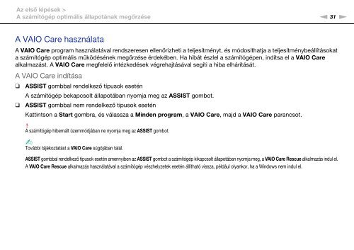 Sony VPCF12S1E - VPCF12S1E Istruzioni per l'uso Ungherese