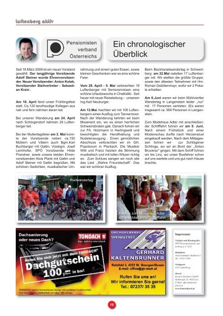 GemeinderatskandidatInnenliste 09 - SPÖ Luftenberg