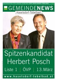 GEMEINDENEWS - Haselsdorf - Tobelbad, die Homepage der VP ...