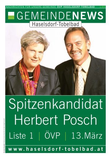 GEMEINDENEWS - Haselsdorf - Tobelbad, die Homepage der VP ...