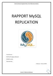 RAPPORT MYSQL-replication