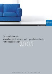 Geschäftsbericht / Annual Report 2005 - Hypo Landesbank Vorarlberg