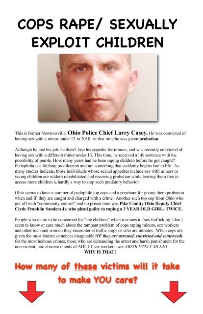 Cops Rape Sexually Exploit Children