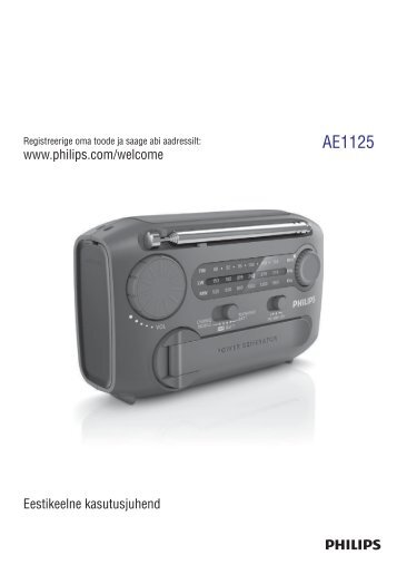 Philips Radio portable - Mode dâemploi - EST