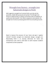 Wrought Iron Factory - wrought iron balustrade designs in Perth