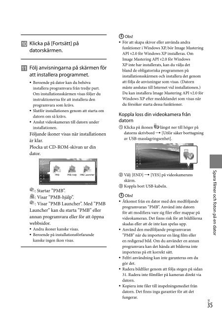 Sony DCR-SX15E - DCR-SX15E Istruzioni per l'uso Svedese