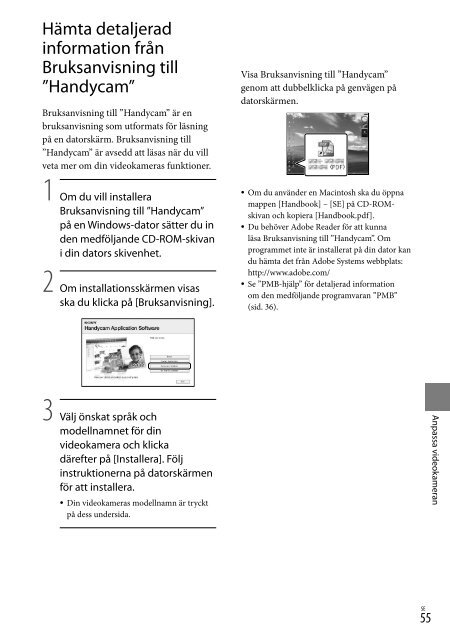 Sony DCR-SX15E - DCR-SX15E Istruzioni per l'uso Svedese