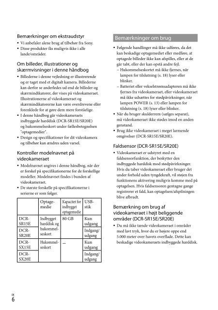 Sony DCR-SX15E - DCR-SX15E Istruzioni per l'uso Svedese