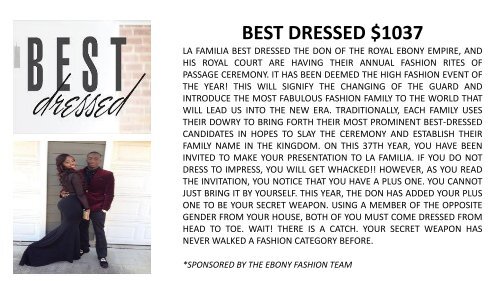 THE ICONIC HOUSE OF EBONY PRESENTS LA~FAMILIA