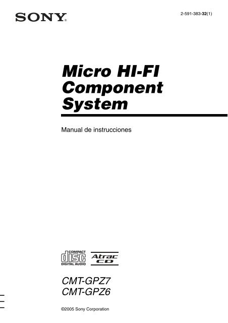Sony CMT-GPZ7 - CMT-GPZ7 Istruzioni per l'uso Spagnolo