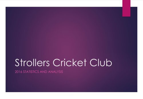 Strollers Cricket Club