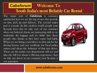 Cabs in Bangalore