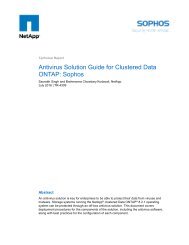 Antivirus Solution Guide for Clustered Data ONTAP Sophos