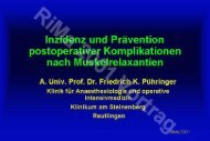 Inzidenz von postoperativen respiratorischen Komplikationen nach ...