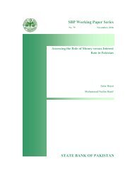 SBP Working Paper Series STATE BANK OF PAKISTAN