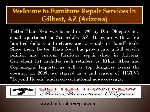 Furniture Restoration Phoenix