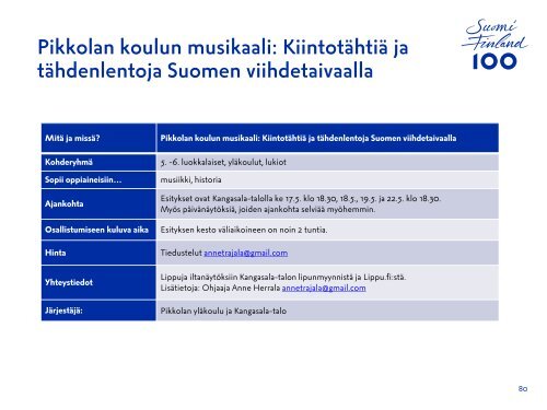 Suomi 100 -opas kouluille ja oppilaitoksille