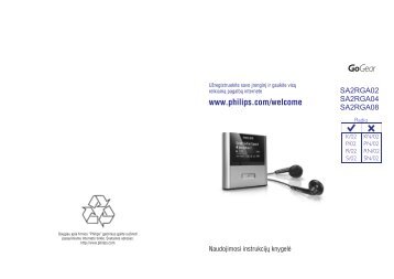 Philips GoGEAR Baladeur MP3 - Mode dâemploi - LIT