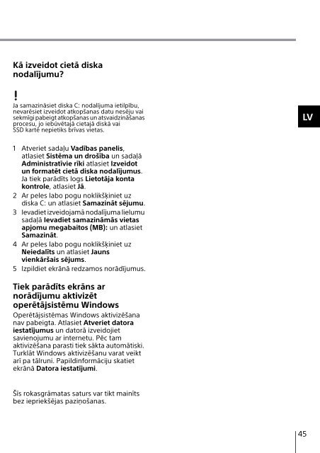 Sony SVE1512C4E - SVE1512C4E Guida alla risoluzione dei problemi Estone