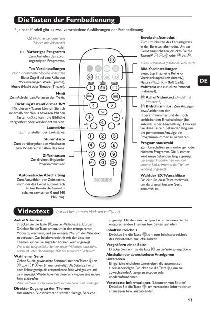 Philips T&eacute;l&eacute;viseur - Mode d&rsquo;emploi - RUS