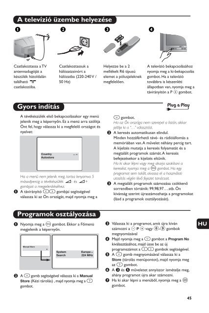 Philips T&eacute;l&eacute;viseur - Mode d&rsquo;emploi - RUS