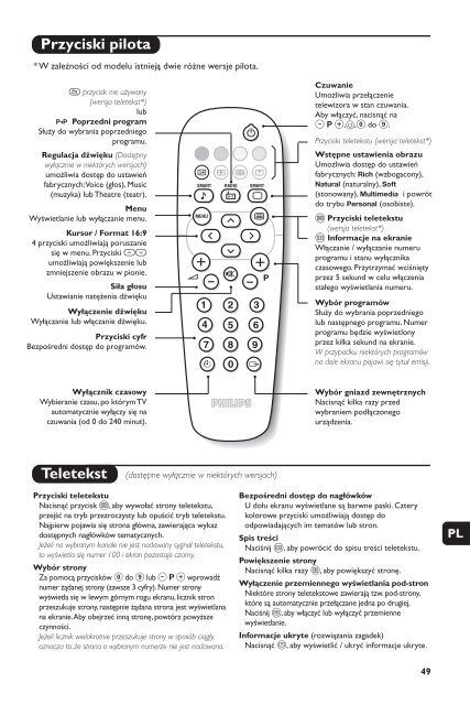 Philips T&eacute;l&eacute;viseur - Mode d&rsquo;emploi - RUS