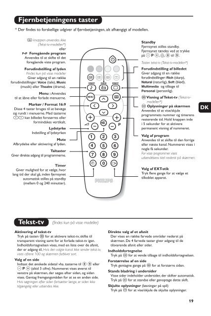 Philips T&eacute;l&eacute;viseur - Mode d&rsquo;emploi - POR