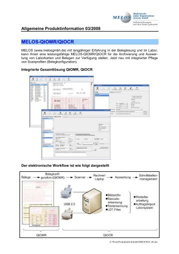 MELOS-QtOMR/QtOCR - MELOS GmbH