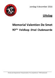 Uitslag Memorial Valentien De Smet