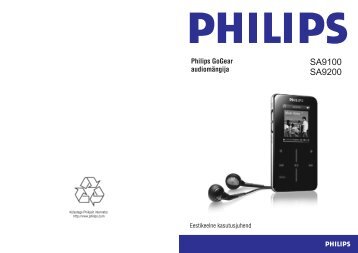 Philips GoGear Baladeur audio Ã  mÃ©moire flash - Mode dâemploi - EST