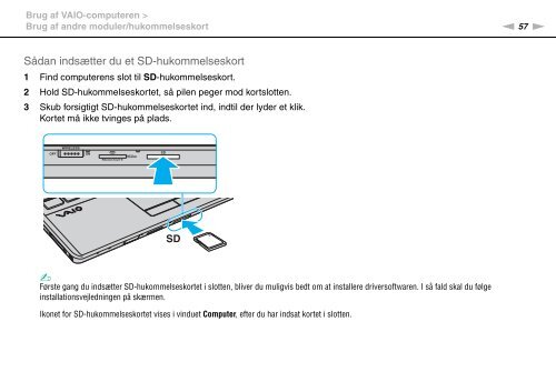 Sony VPCF12E1E - VPCF12E1E Istruzioni per l'uso Danese