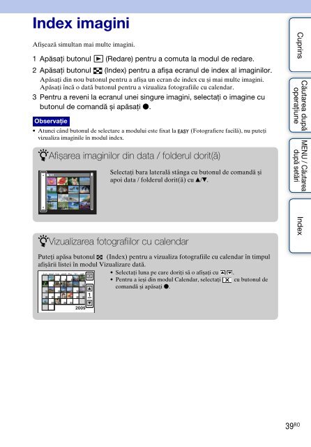 Sony DSC-WX1 - DSC-WX1 Istruzioni per l'uso Rumeno