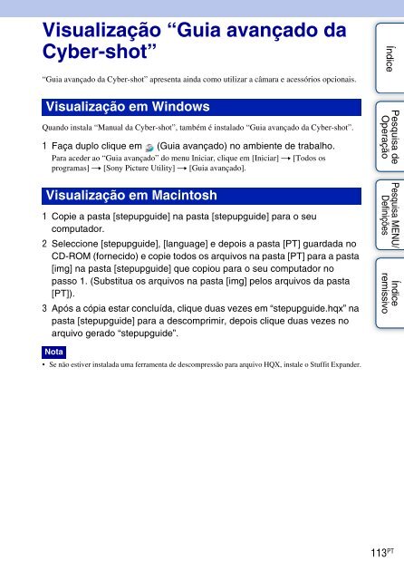 Sony DSC-WX1 - DSC-WX1 Istruzioni per l'uso Portoghese
