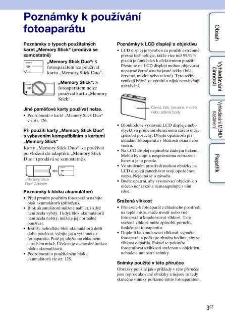 Sony DSC-WX1 - DSC-WX1 Istruzioni per l'uso Ceco