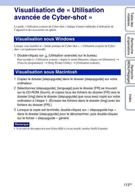 Sony DSC-WX1 - DSC-WX1 Istruzioni per l'uso Francese