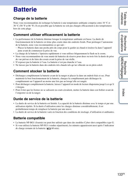 Sony DSC-WX1 - DSC-WX1 Istruzioni per l'uso Francese