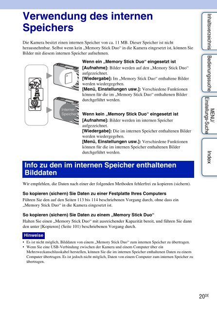 Sony DSC-WX1 - DSC-WX1 Istruzioni per l'uso Tedesco