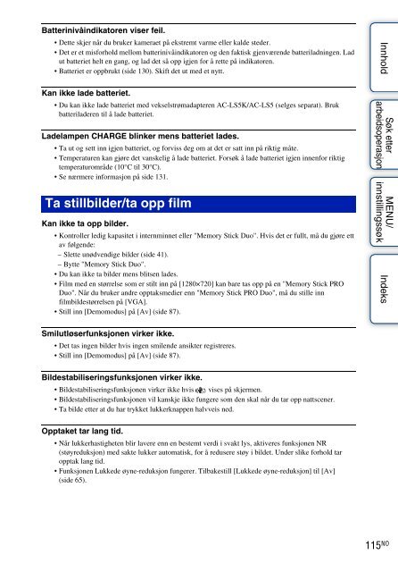 Sony DSC-WX1 - DSC-WX1 Istruzioni per l'uso Norvegese