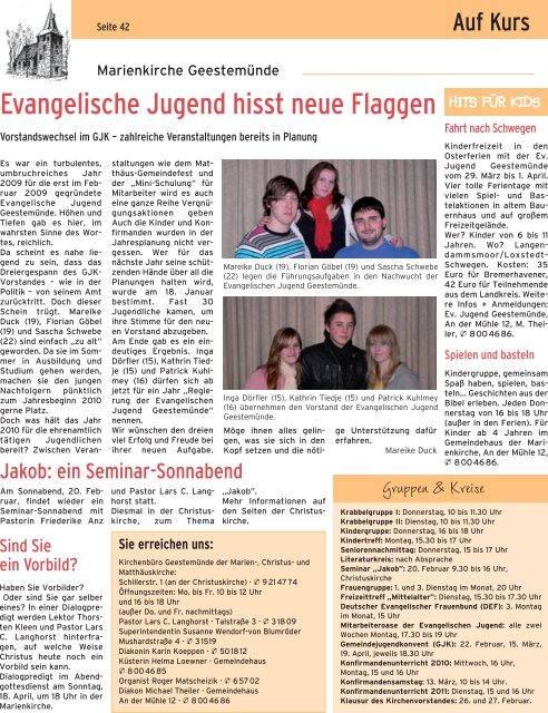 Sie erreichen uns - Evangelisch-lutherischer Kirchenkreis ...