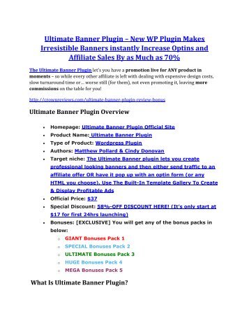 Ultimate Banner Plugin review - Ultimate Banner Plugin +100 bonus items