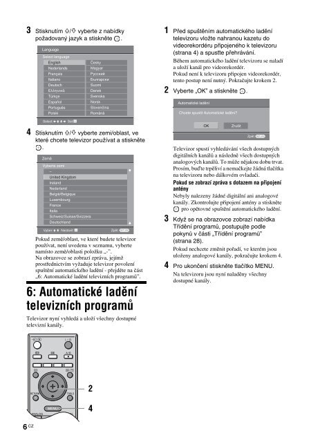 Sony KDL-32S2510 - KDL-32S2510 Istruzioni per l'uso Ceco