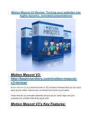 Motion Mascot V3 Review-MEGA $22,400 Bonus & 65% DISCOUNT