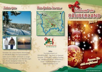 Räuberland Adventflyer 2016