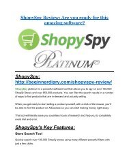 ShopySpy Review demo - $22,700 bonus