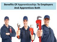 Benefits Of Apprenticeship