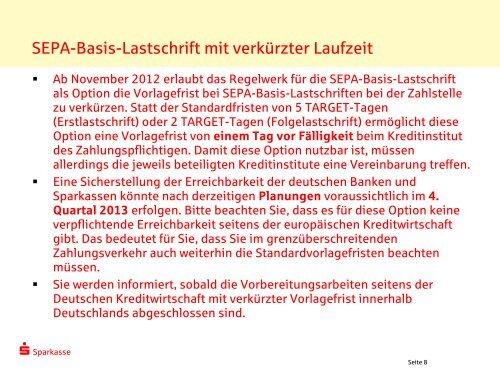 Allgemeine Informationen zur SEPA-Lastschrift