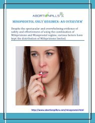 Misoprostol Only Regimen an Overview