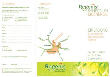 SYMPOSIUM BIOENERGIE EINLADUNG - Regenis